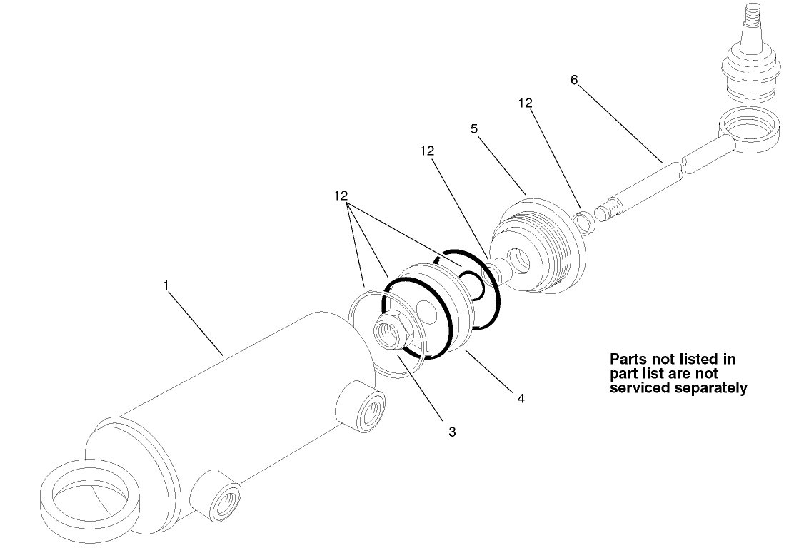 Hydraulic Cylinder Assembly No. 92-7828 (only On: 30626)