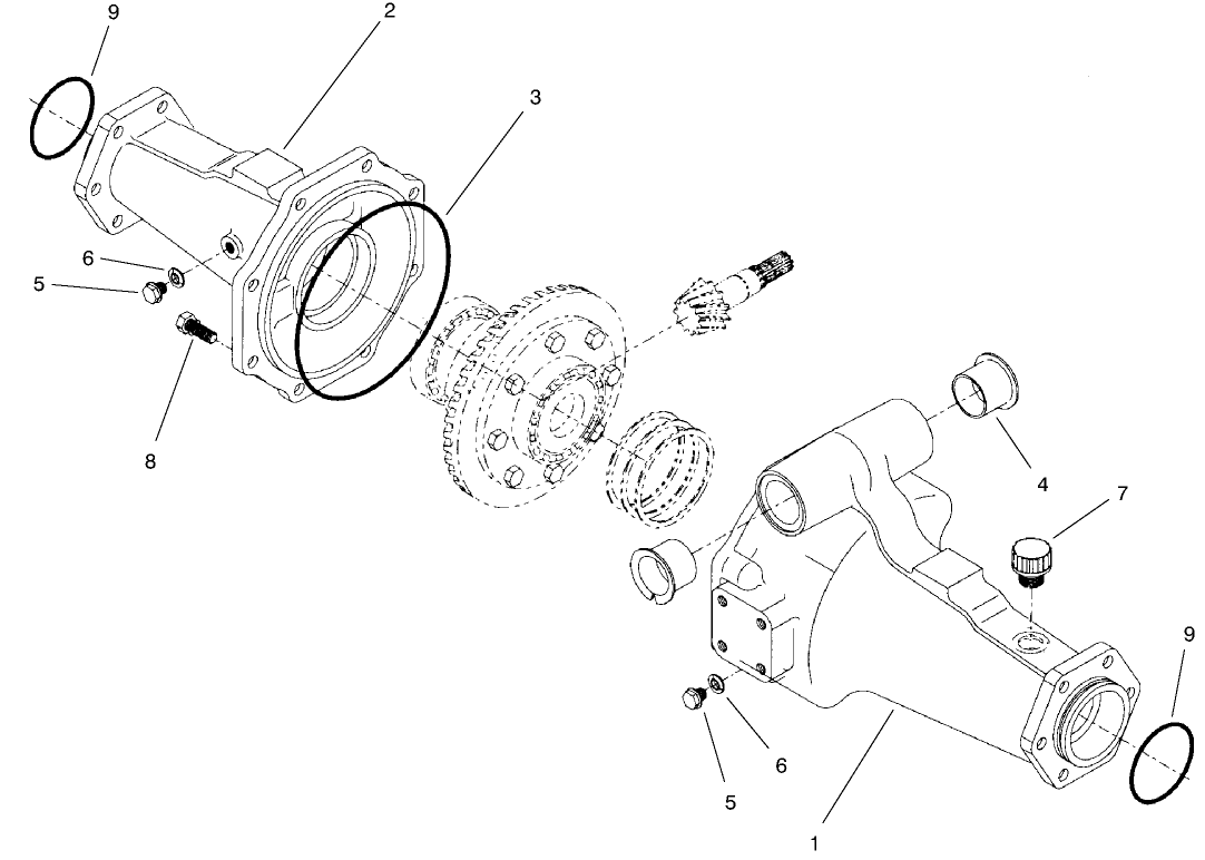 4 Wheel Drive Rear Axle Assembly No. 95-7501 (continued) Axle Support Assembly (only On: 30627)