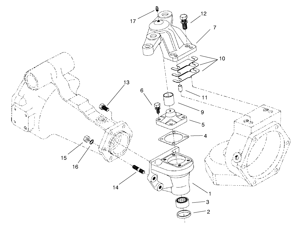 4 Wheel Drive Rear Axle Assembly No. 95-7501 (continued) Bevel Gear Case Assembly (only On: 30627)