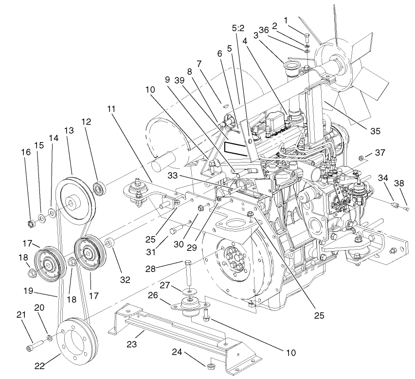 Engine And Mounting Components Assembly (continued)