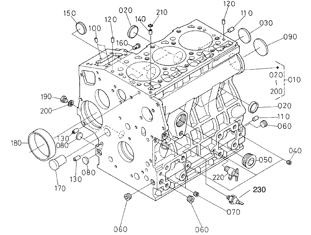 Crankcase Assembly Engine Assembly No. 104-3448