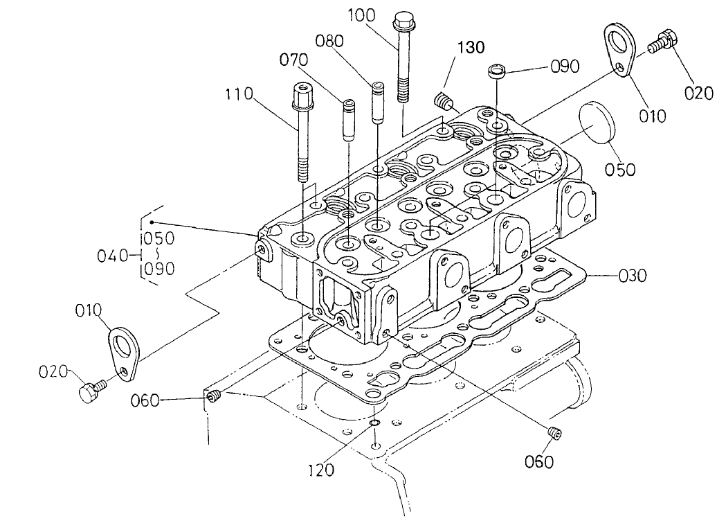 Cylinder Head Assembly Engine Assembly No. 104-3448