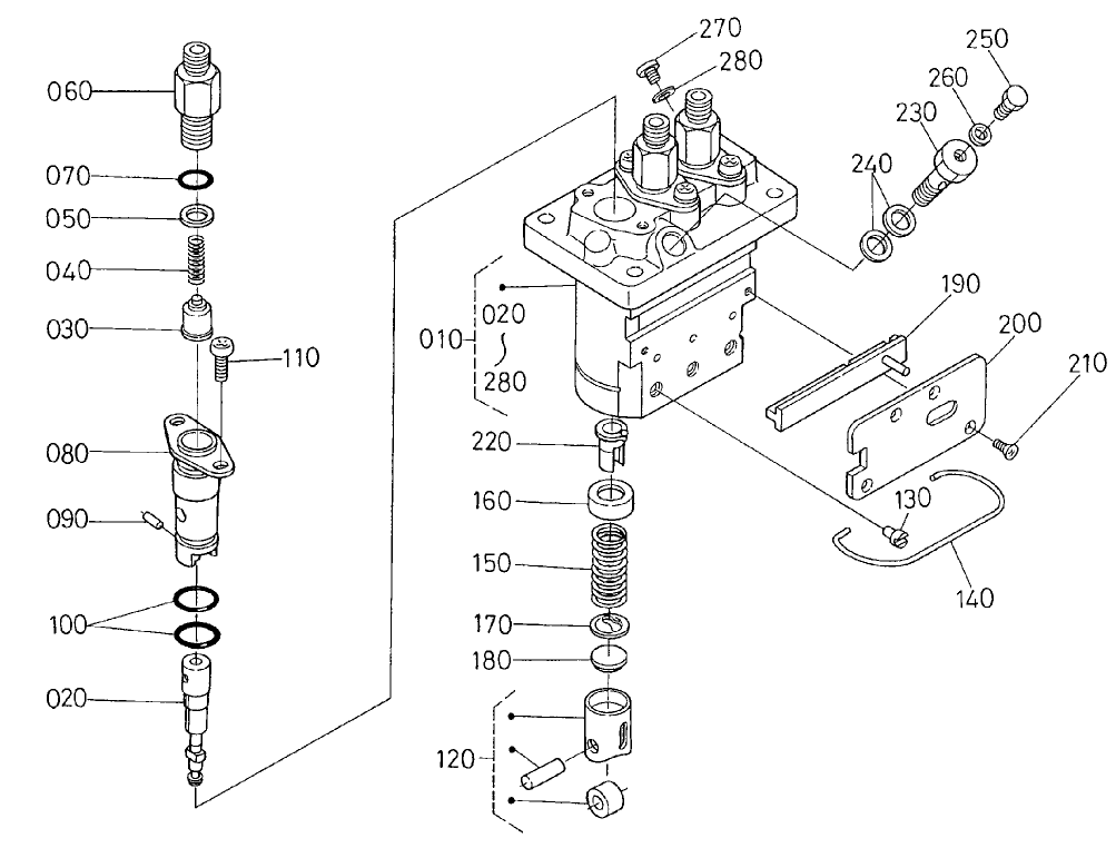 Injection Pump Assembly No. 98-9643 Engine Assembly No. 104-3448