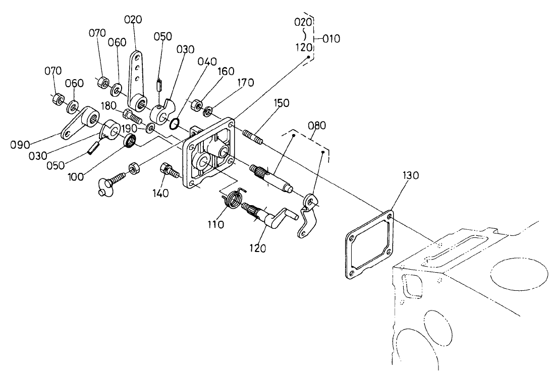 Speed Control Plate Assembly Engine Assembly No. 104-3448