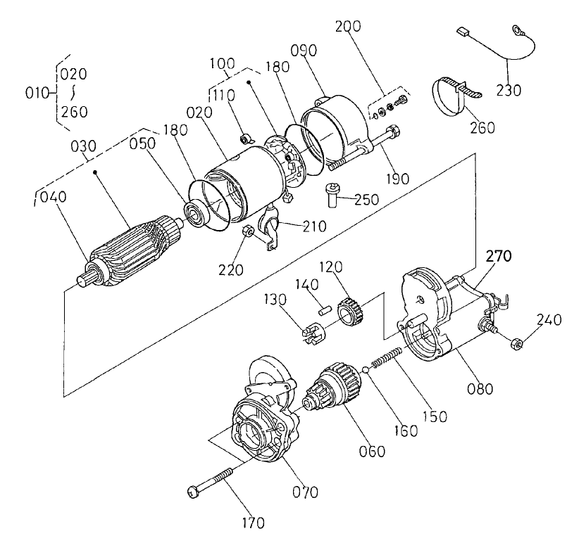 Starter Assembly No. 98-9705 Engine Assembly No. 104-3448