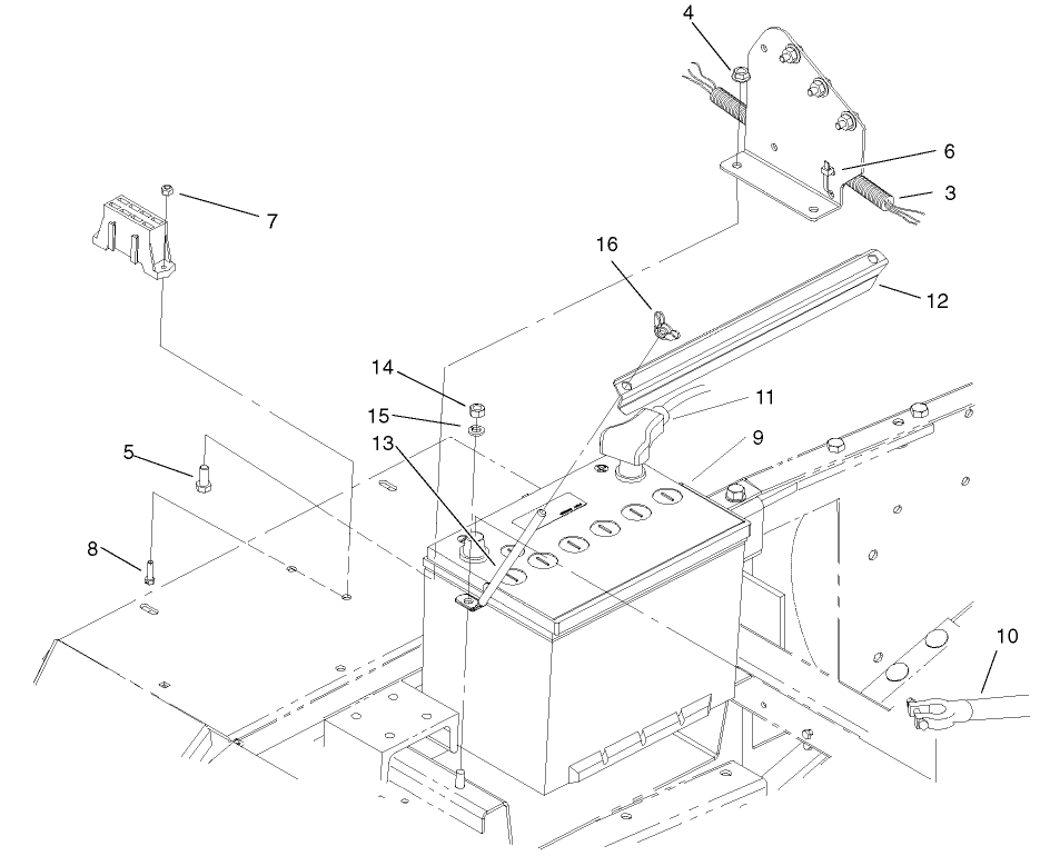 Battery And Relay Bracket Assembly