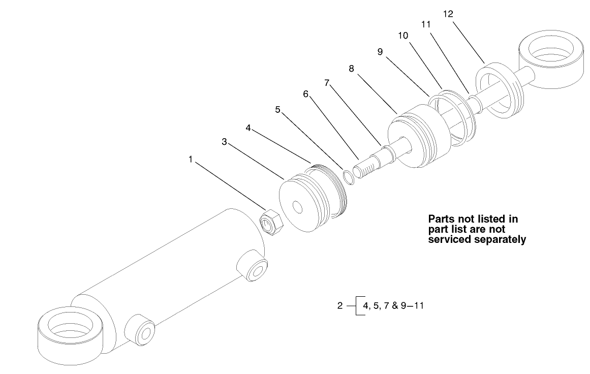 Cylinder Assembly No. 99-2415 (only On: 30631)