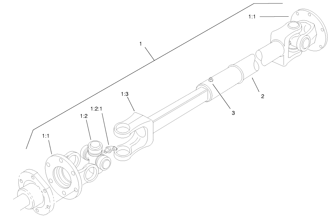 Driveshaft Assembly No. 98-5009 (only On: 30631)