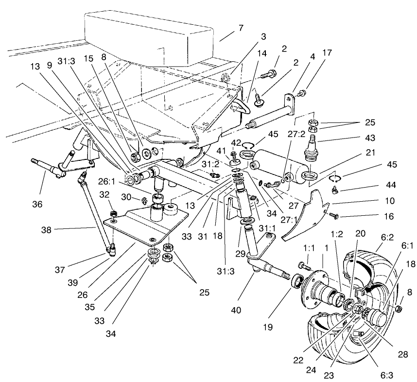 2 Wheel Drive Rear Axle Assembly (continued)(only On: 30630)