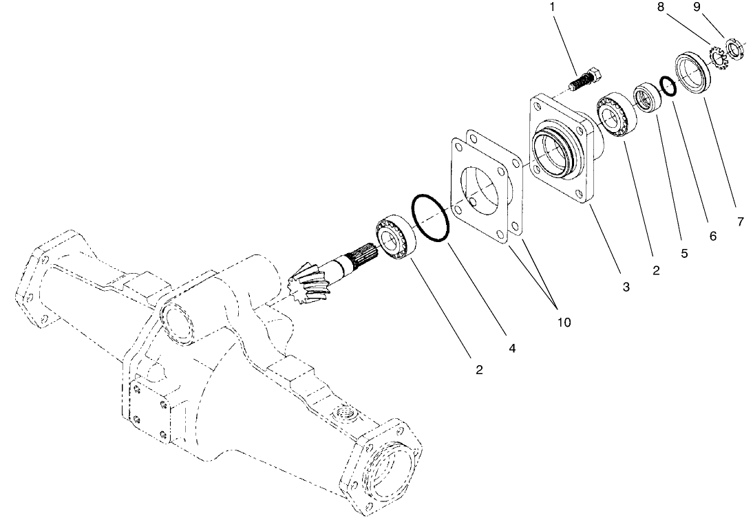 4 Wheel Drive Rear Axle Assembly No. 95-7501 Bevel Pinion Shaft Assembly (only On: 30631)