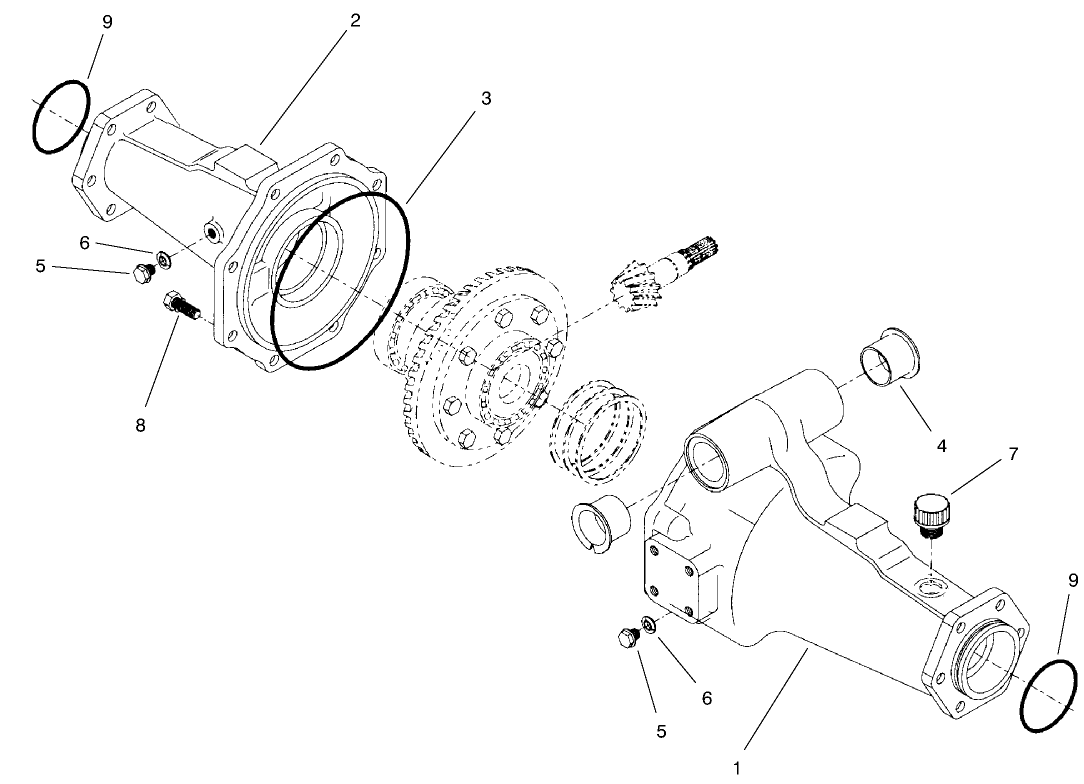 4 Wheel Drive Rear Axle Assembly No. 95-7501 (continued) Axle Support Assembly (only On: 30631)