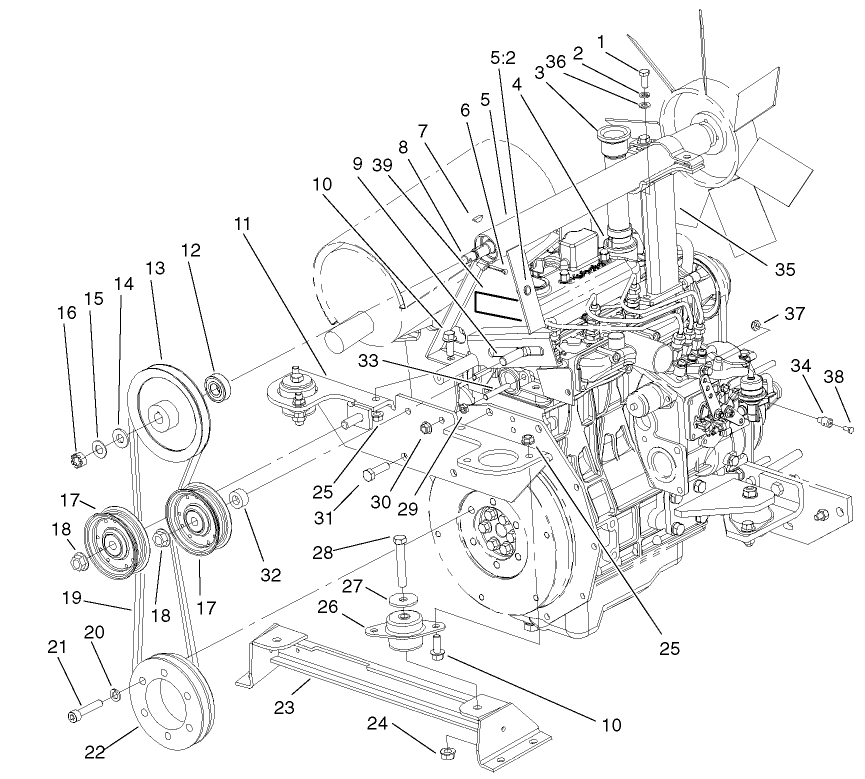 Engine And Mounting Components Assembly (continued)