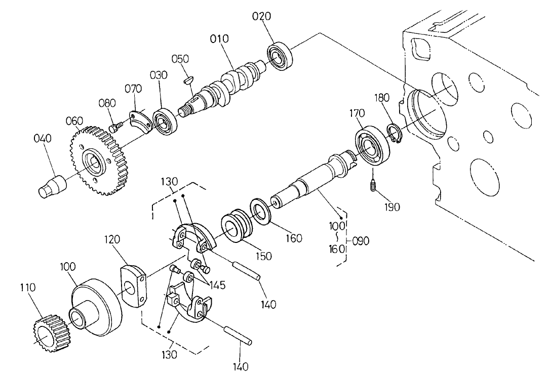 Fuel, Camshaft And Governor Shaft Assembly