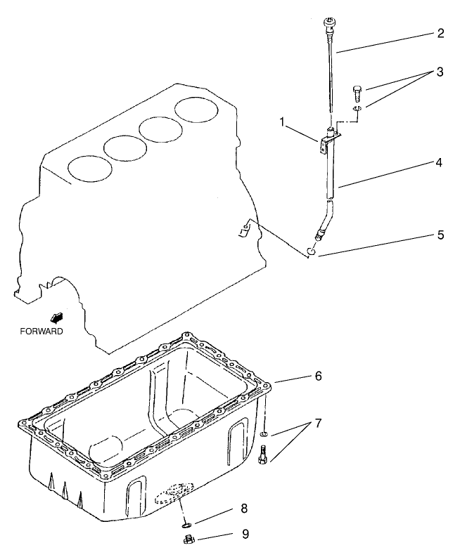 Oil Pan And Oil Level Assembly