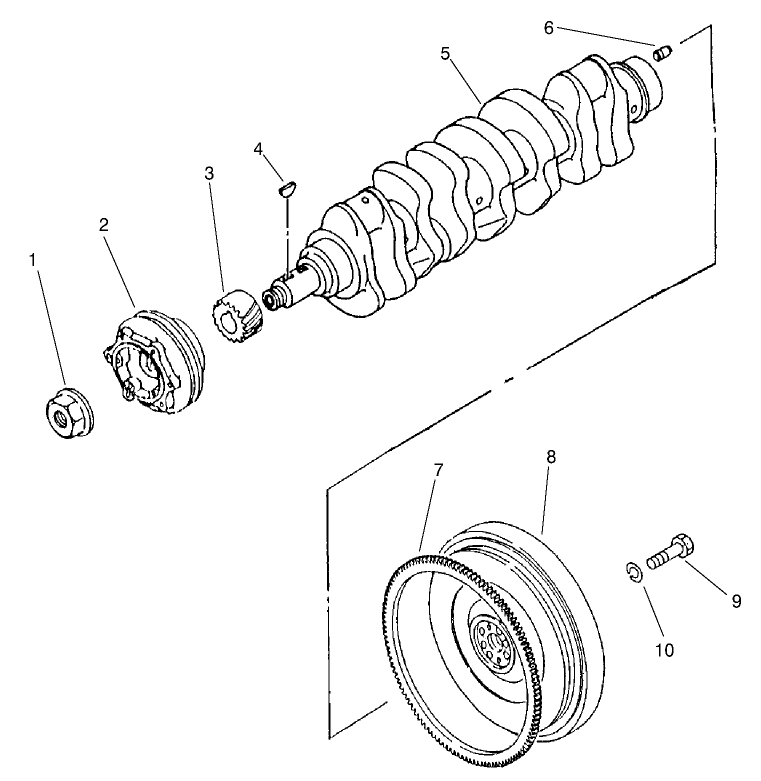 Crankshaft And Flywheel Assembly