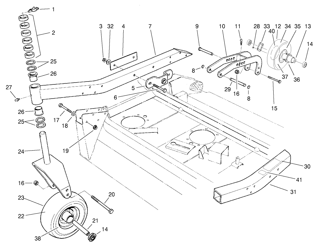 Center Deck Model No. 30592 Carrier Frame Assembly