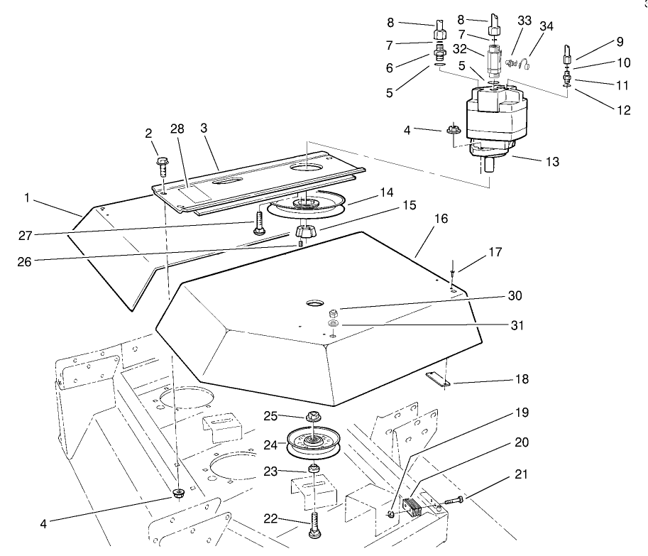 Wing Deck Model No. 30591 Lh And 30593 Rh Drive Assembly
