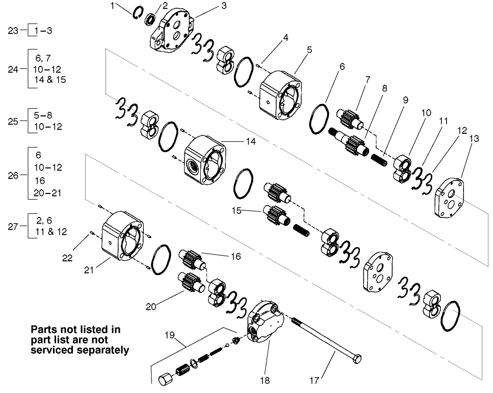 GEAR PUMP ASSEMBLY NO. 98-9796