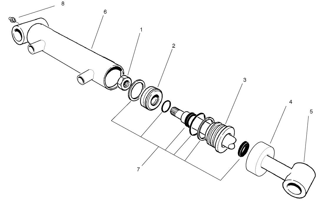 HYDRAULIC CYLINDER ASSEMBLY NO. 93-9310