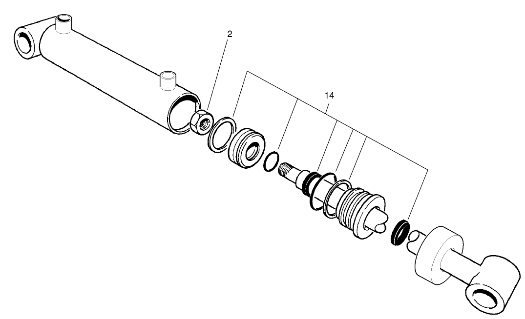 HYDRAULIC CYLINDER ASSEMBLY NO. 99-6986