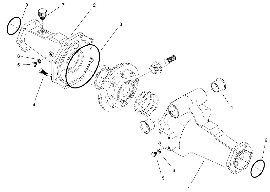 REAR AXLE ASSEMBLY NO. 98-3925 (CONTINUED) AXLE SUPPORT ASSEMBLY