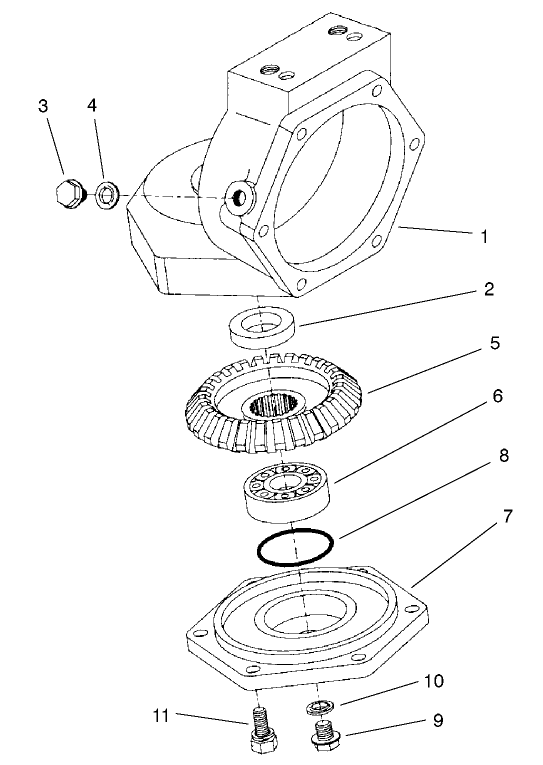 REAR AXLE ASSEMBLY NO. 98-3925 (CONTINUED) AXLE CASE ASSEMBLY