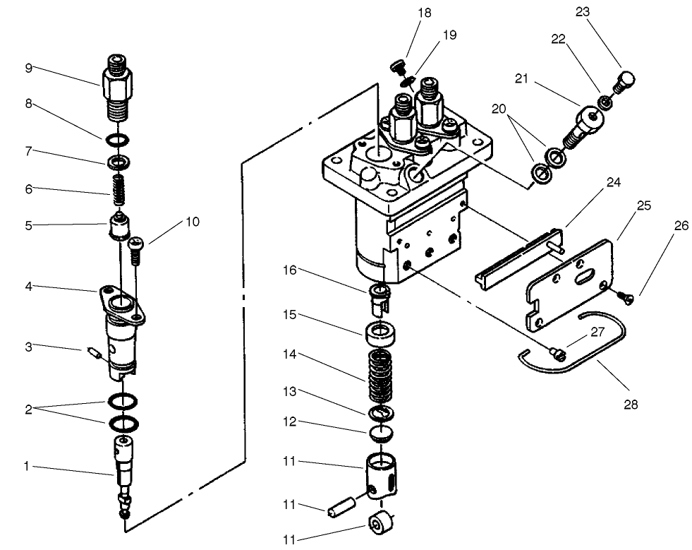INJECTION PUMP ASSEMBLY NO. 98-9643