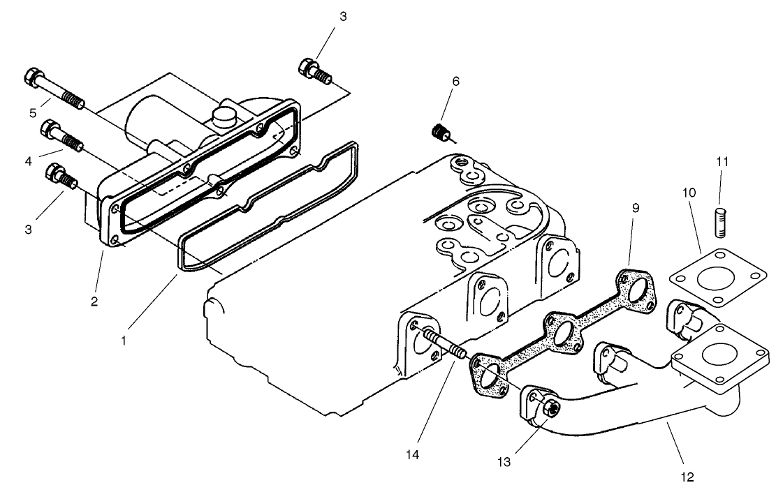 EXHAUST MANIFOLD AND GASKET ASSEMBLY
