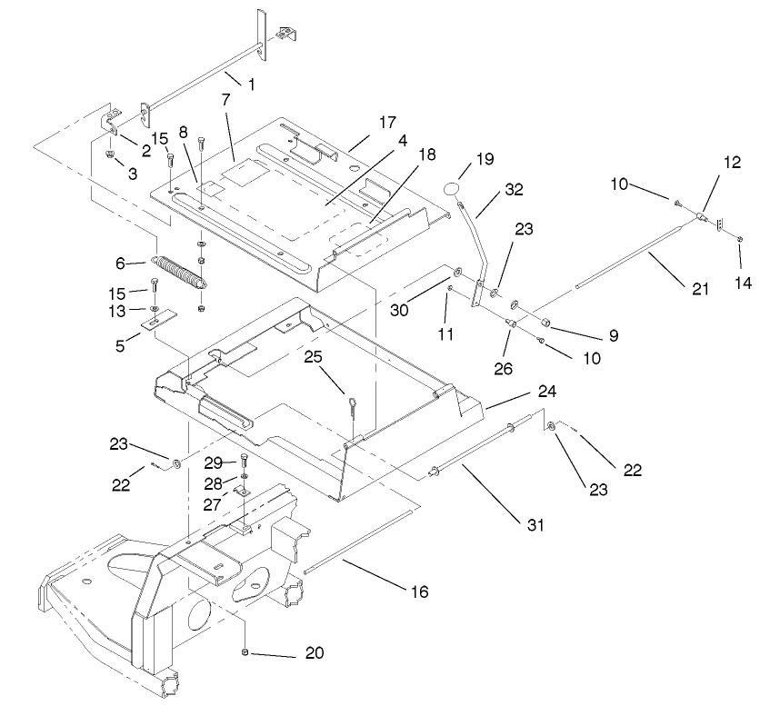 Seat Frame And Throttle Assembly