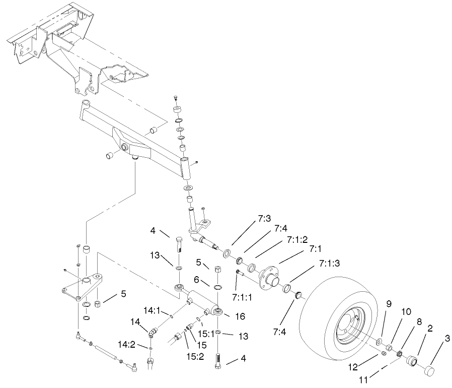 2wd Axle Assembly (model 03543 Only)