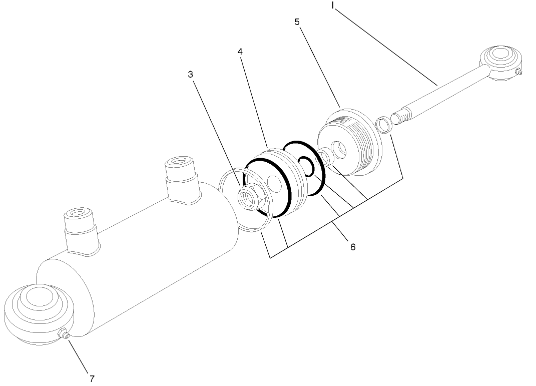 Hydraulic Cylinder No. 75-1200 (model 03543 Only)