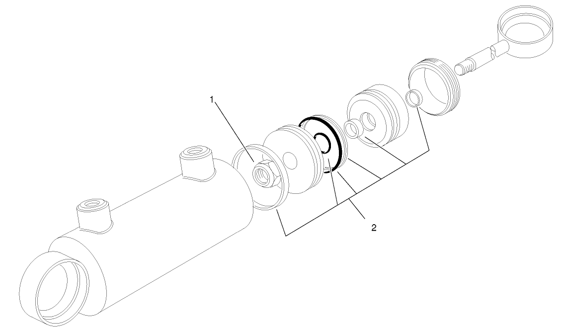 Hydraulic Cylinder Assembly No. 98-8163 (model 03544 Only)
