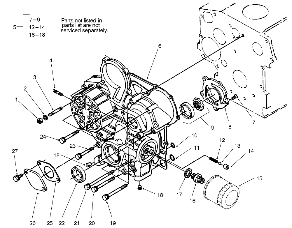 Gear Case And Oil Filter Assembly