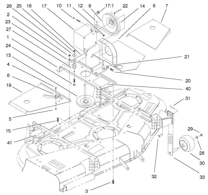 Covers, Gearbox And Gage Wheel Assembly