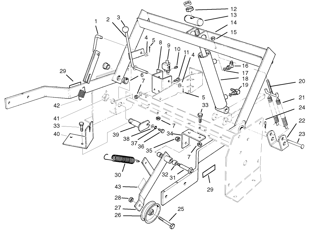 Parking Brake & Lift Frame Assembly