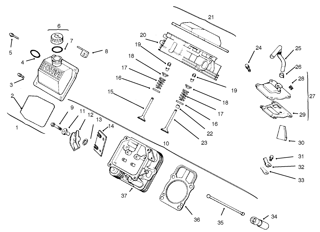 Cylinder Head, Valve & Breather