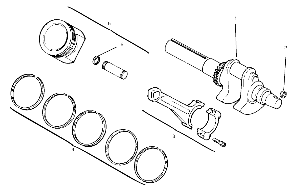 Crankshaft, Piston And Rings