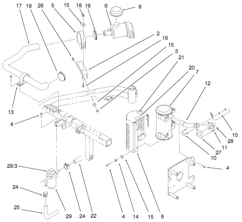 Air Cleaner And Exhaust Assembly