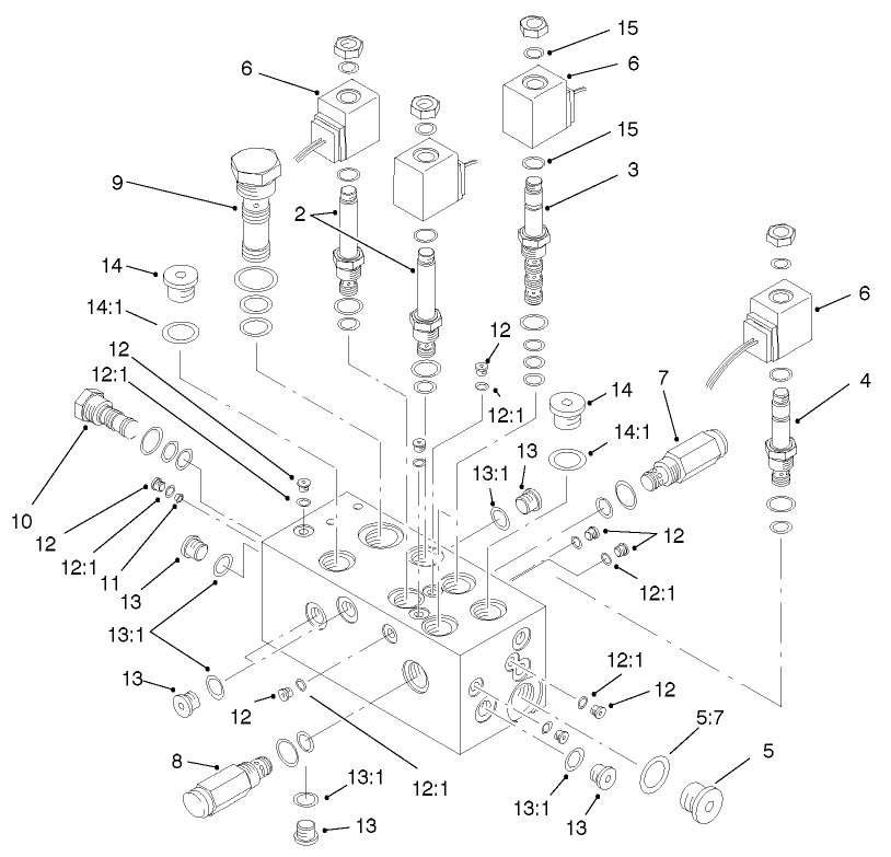 Basic Mow/lift Manifold Assembly No. 93-2240