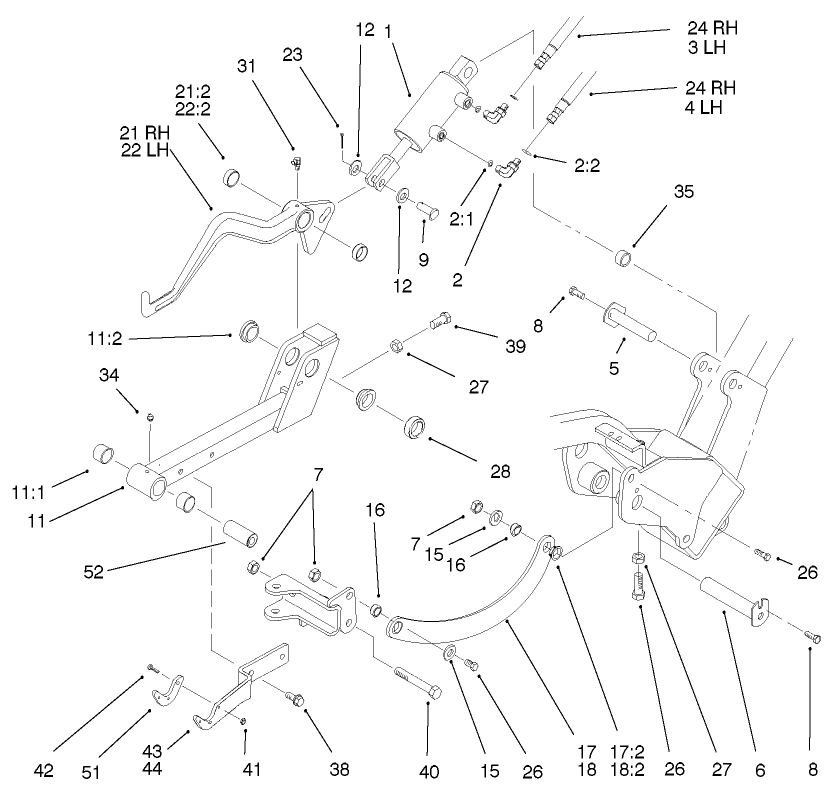 Lh And Rl Lift Arm Assembly