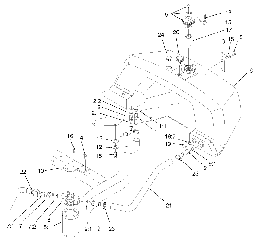 Hydraulic Tank And Filter Assembly