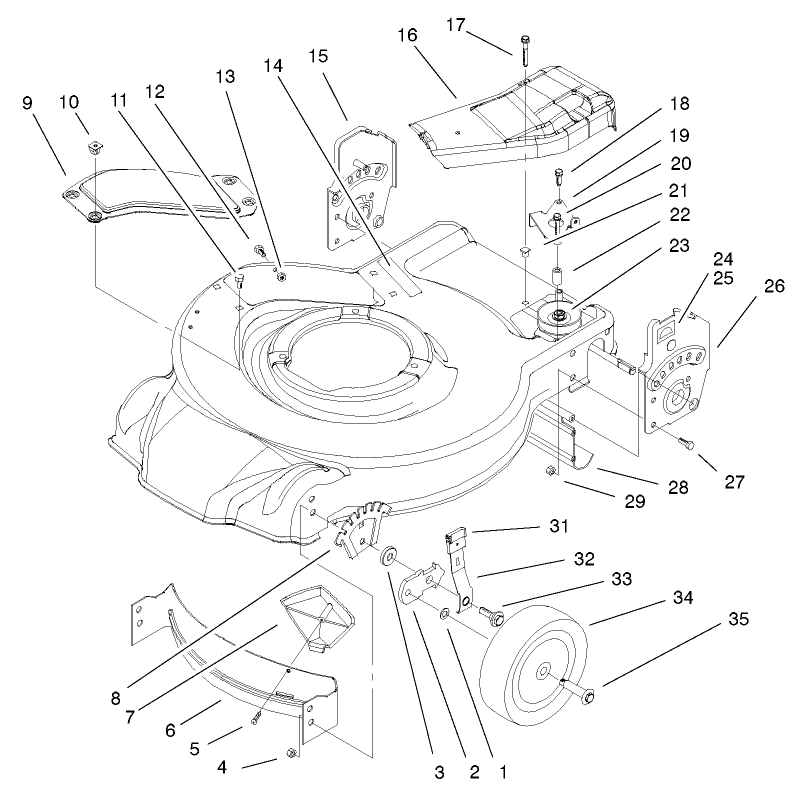 Housing & Handle Bracket Assembly