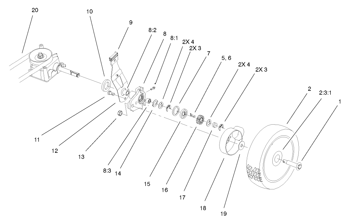 Gear Case & Wheel Assembly