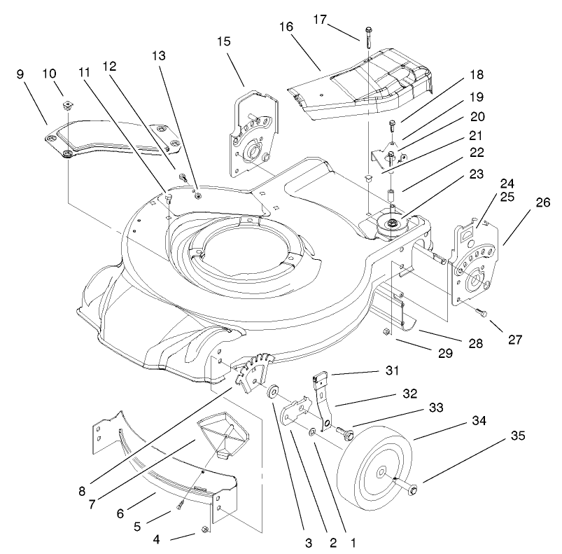 Housing & Handle Bracket Assembly