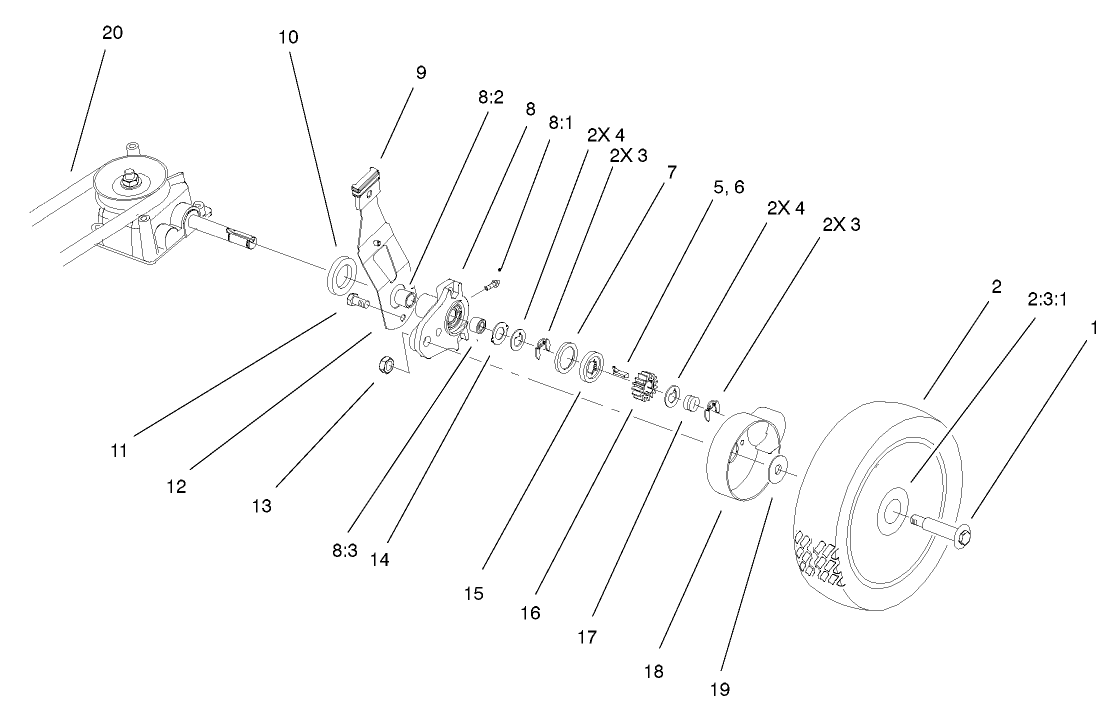 Gear Case & Wheel Assembly