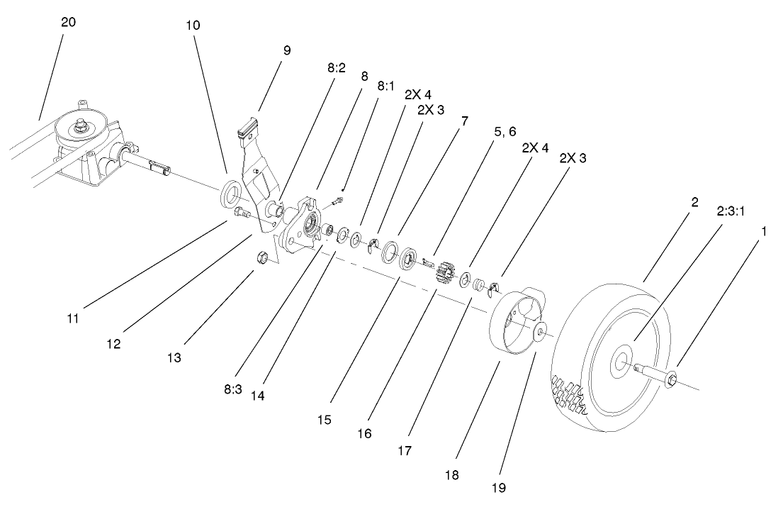 Gear Case & Wheel Assembly