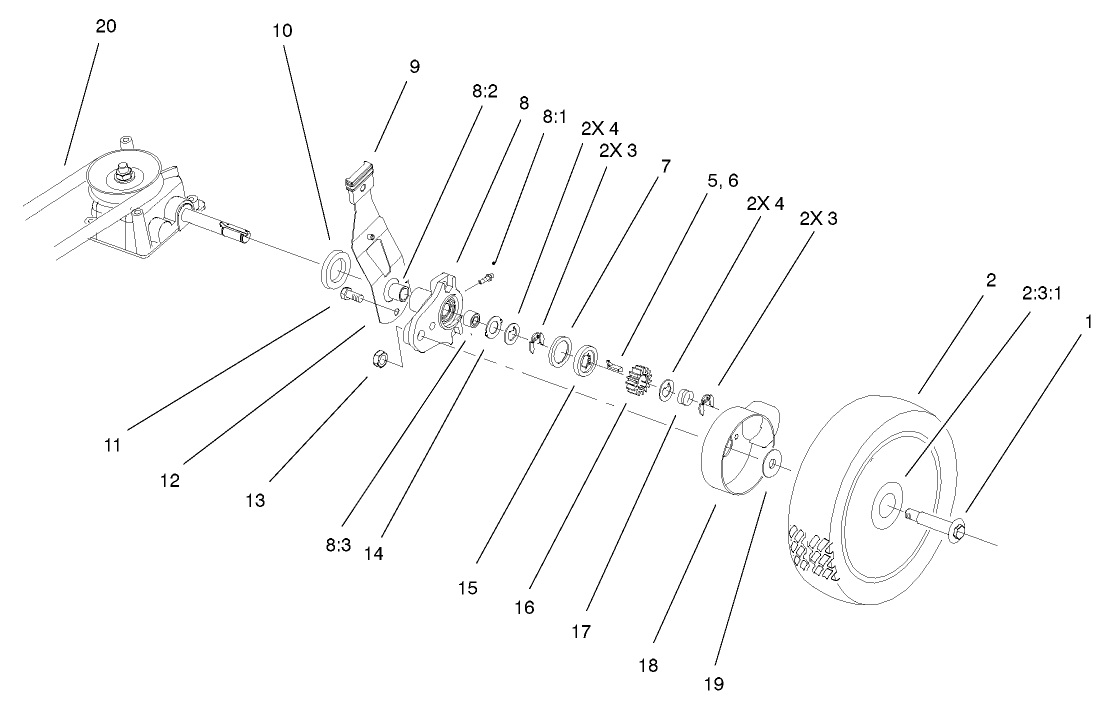 Gear Case & Wheel Assembly