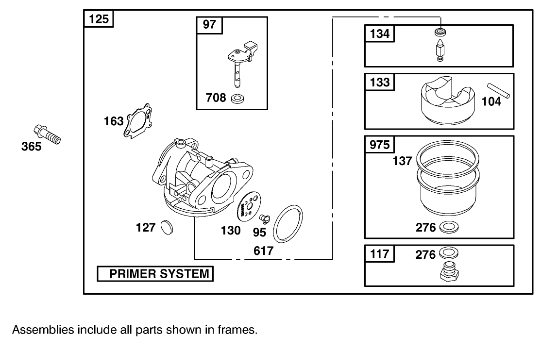 Carburetor Assembly Briggs And Stratton Model 12h807-1775-E1