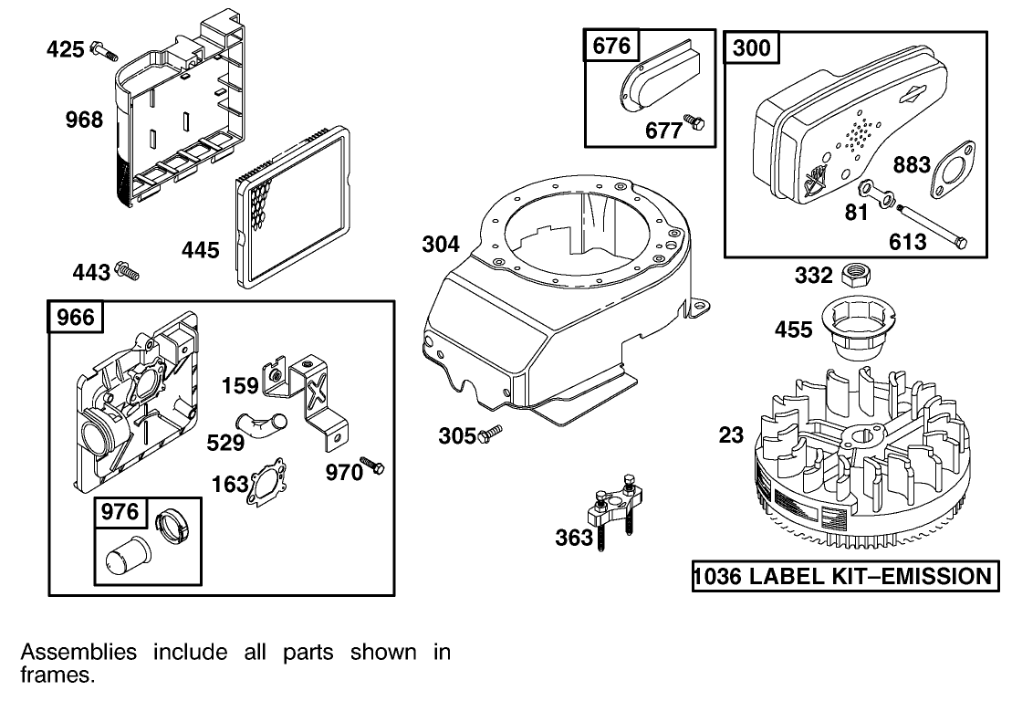 Blower Housing And Flywheel Assembly Briggs And Stratton Model 12h807-1775-E1
