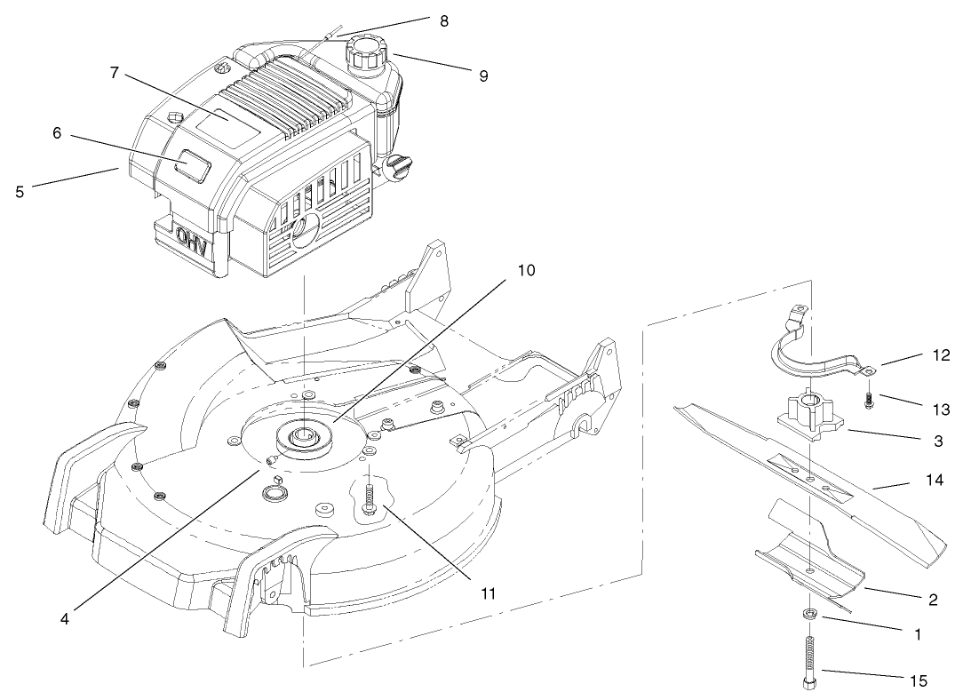 Engine And Blade Assembly